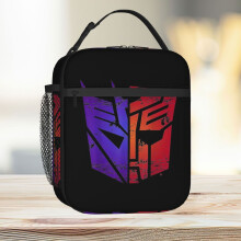 Lunch Bag Transformers Decepticon Autobot Split Logo Tote Insulated Cooler Kids School Travel