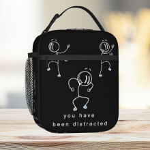 Lunch Bag You Have Been Distracted 3 Black - Henry Stickmin Tote Insulated Cooler Kids School Travel