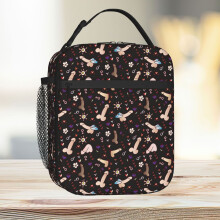 Lunch Bag Penises Pattern Tote Insulated Cooler Kids School Travel