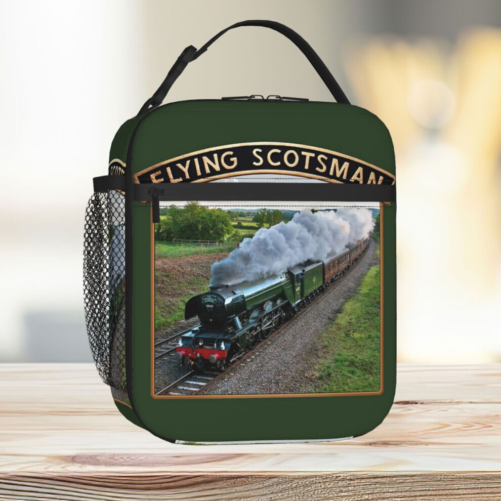 Lunch Bag Flying Scotsman And Nameplate Tote Insulated Cooler Kids School Travel