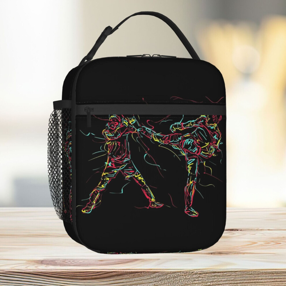 Famgem Lunch Bag Kickboxing Tote Insulated Cooler Kids School Travel