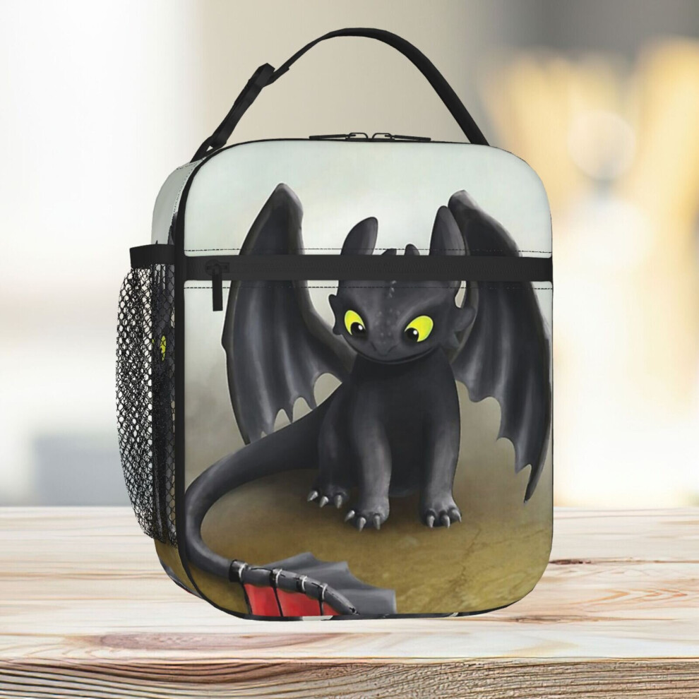 Lunch Bag Toothless Dragon Tote Insulated Cooler Kids School Travel