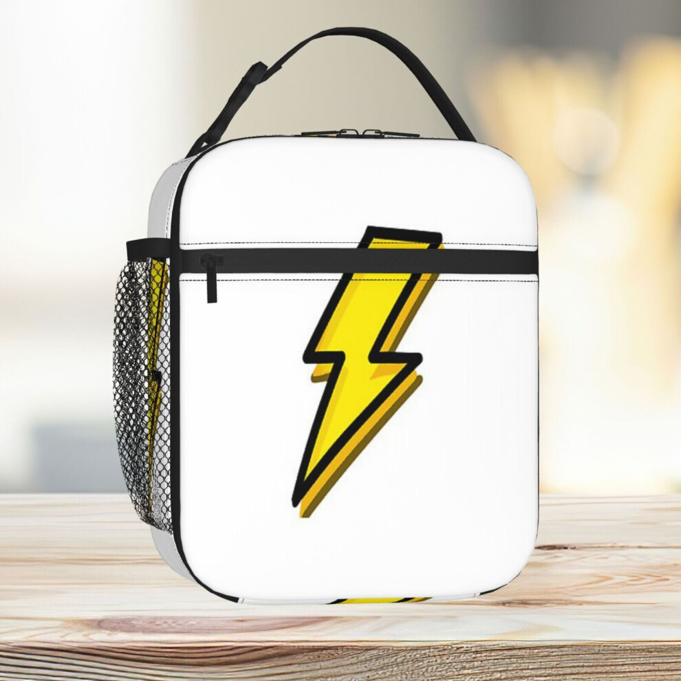 Lunch Bag Lightning Flash Tote Insulated Cooler Kids School Travel