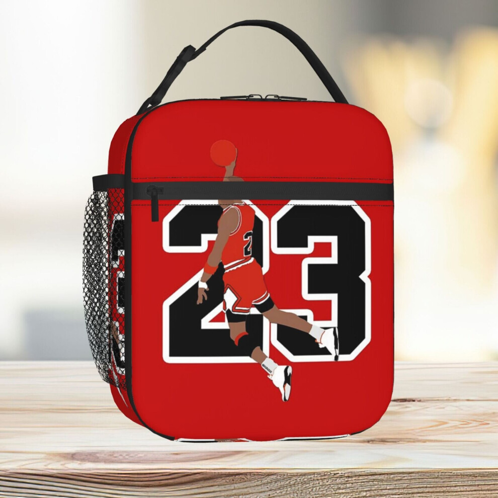 Famgem Michael Jordan Lunch Bag Tote - Insulated Cooler, Large Capacity For Kids, School & Travel