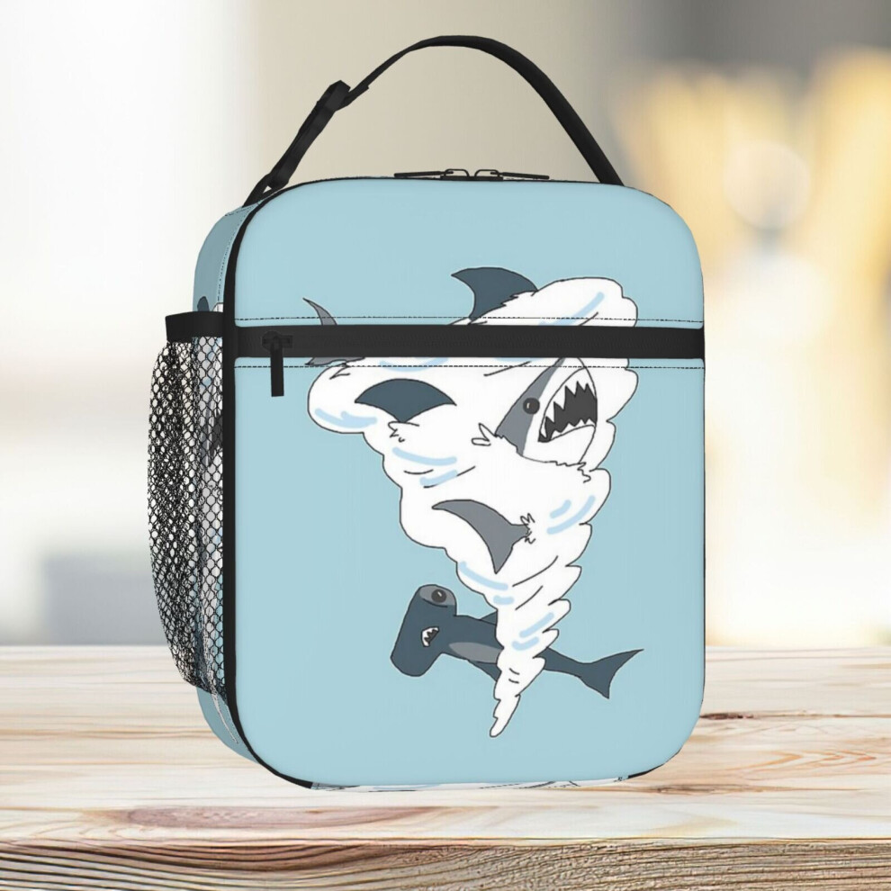Lunch Bag Sharknado Tote Insulated Cooler Kids School Travel