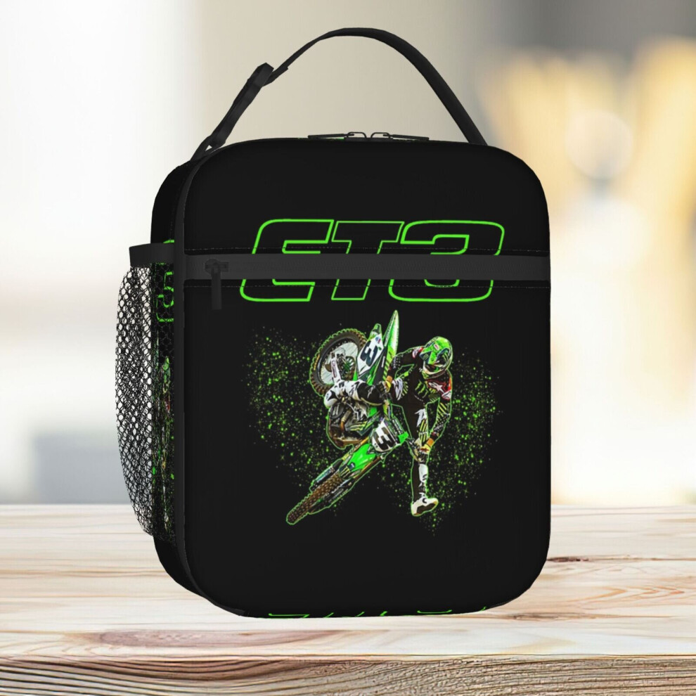 Lunch Bag Motocross And Supercross Champion Eli ET3 Tomac Tote Insulated Cooler Kids School Travel