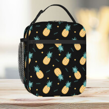Lunch Bag Pineapple Pattern Tote Insulated Cooler Kids School Travel