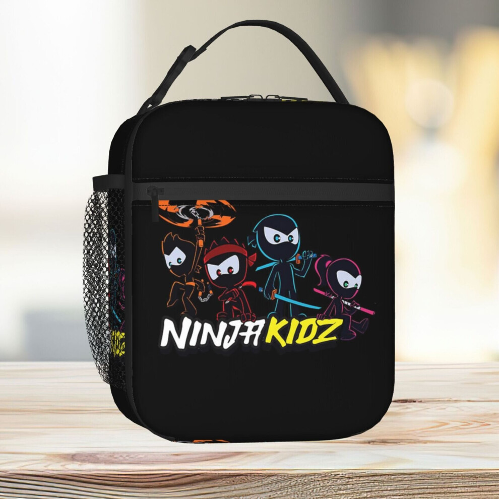 Famgem Lunch Bag Ninja Kidz Tote Insulated Cooler Kids School Travel