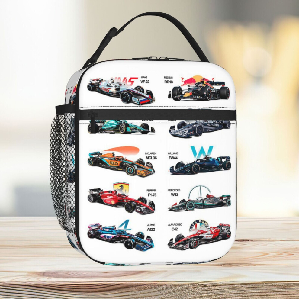 Lunch Bag F1 All Cars 2022 Tote Insulated Cooler Kids School Travel