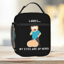 Lunch Bag Randy Marsh Ladies My Eyes Are Up Here Tote Insulated Cooler Kids School Travel