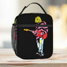 Lunch Bag Kurt Cobain Artistic Modern Pop Portrait Design Tote Insulated Cooler Kids School Travel