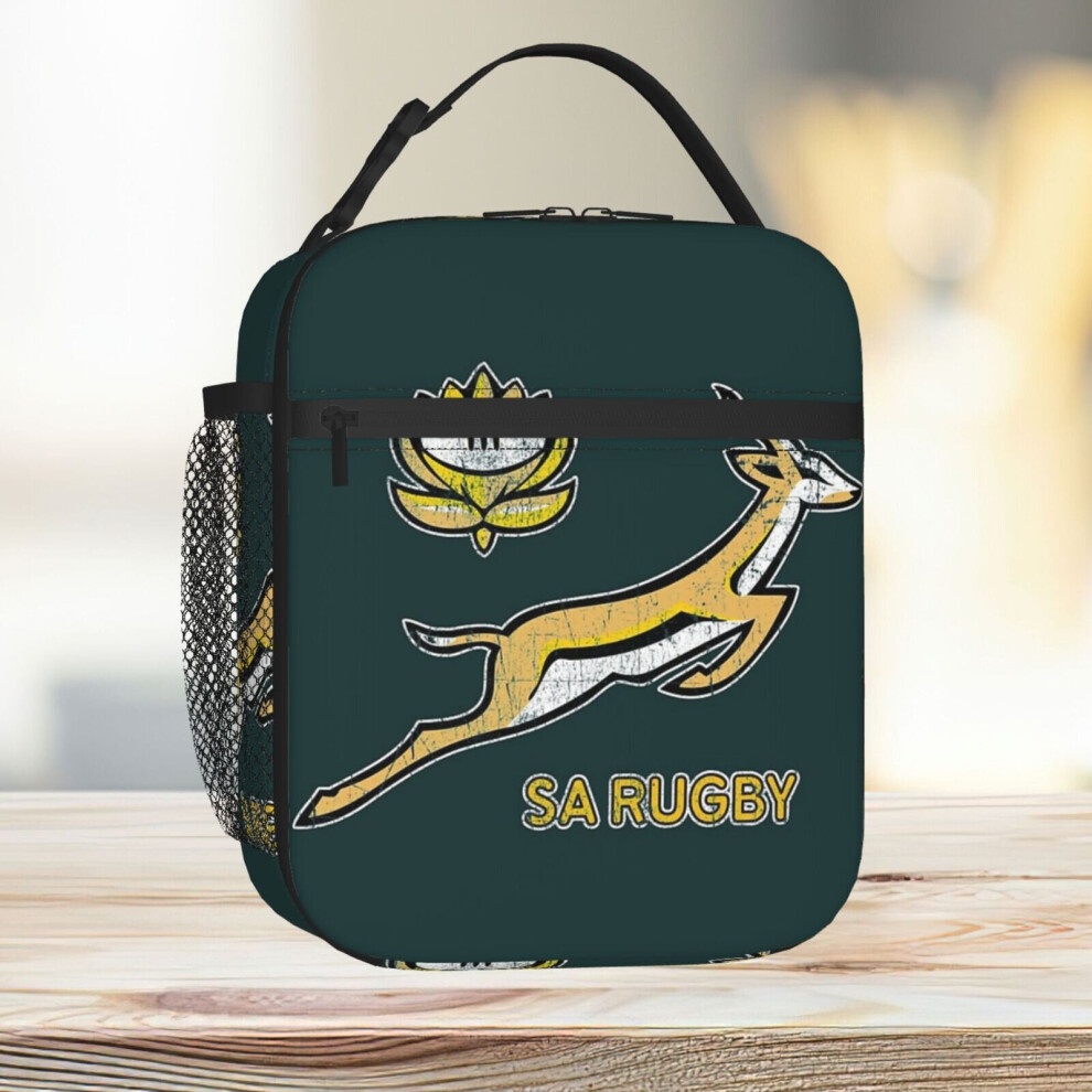 Famgem Lunch Bag Sa Rugby - Vintage Springbok Logo Tote Insulated Cooler Kids School Travel