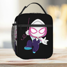 Lunch Bag Cartoon Spider Ghost, Cute Baby Spidey Girl, Grl Pwr, Cartoon Ghost Kids Tote Insulated Cooler Kids School Travel