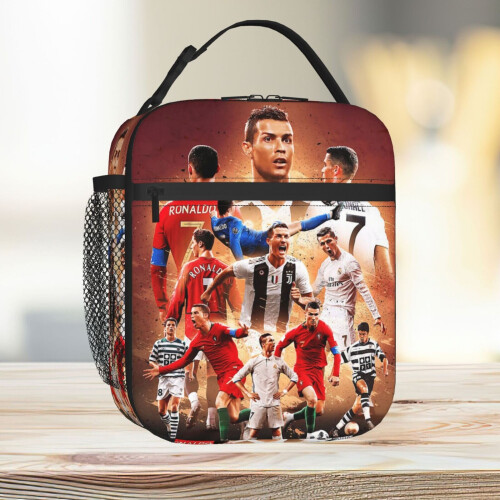 Lunch Bag Cristiano Ronaldo Becomes The First Person To Reach 500 Million Followers Gifts Idea Tote Insulated Cooler Kids School Travel