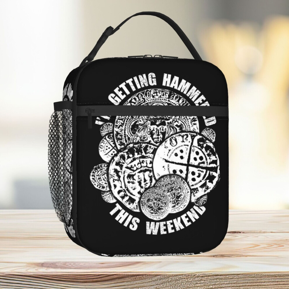 Lunch Bag Hamered Coins Metal Detecting Gift Ideas Tote Insulated Cooler Kids School Travel