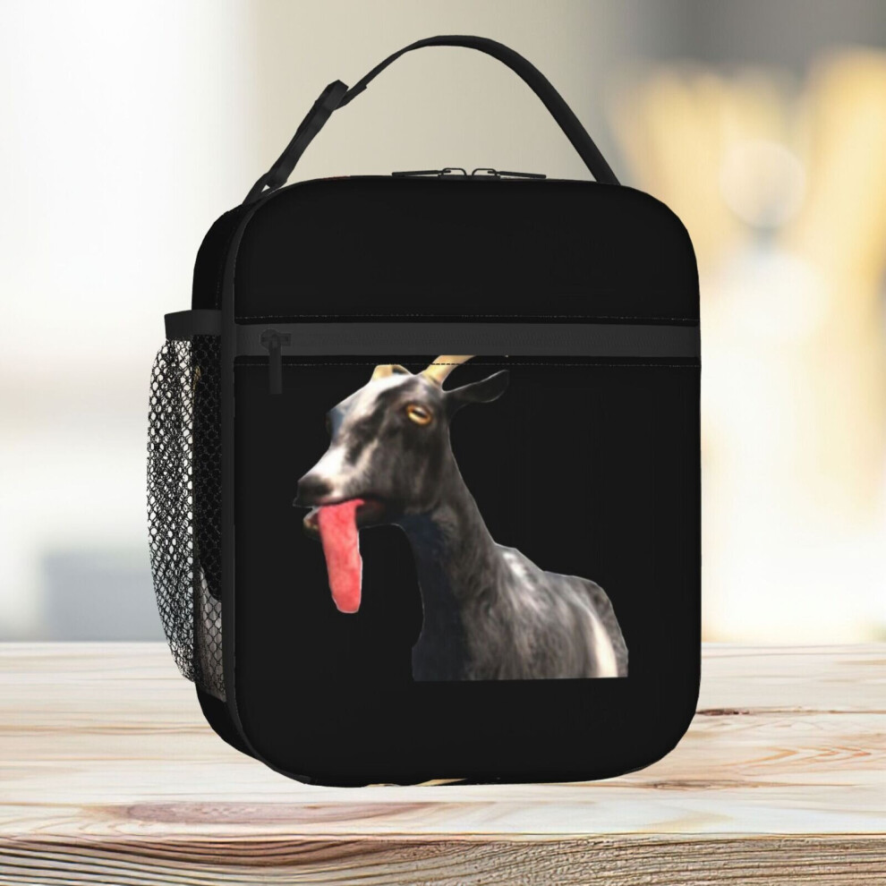 Lunch Bag Goat Simulator Tote Insulated Cooler Kids School Travel