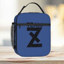 Lunch Bag Blue Lock Anime Black Bold Distressed Team Z Jersey Merch Tote Insulated Cooler Kids School Travel
