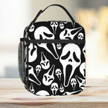 Lunch Bag Ghostface Repeat V2 Tote – Insulated Cooler, Large Capacity for Kids School & Travel
