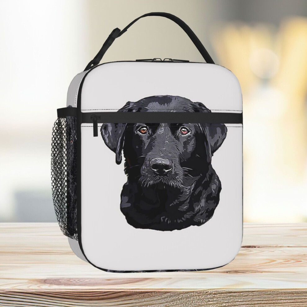 Lunch Bag Labrador Retriever Black Dog Tote Insulated Cooler Kids School Travel