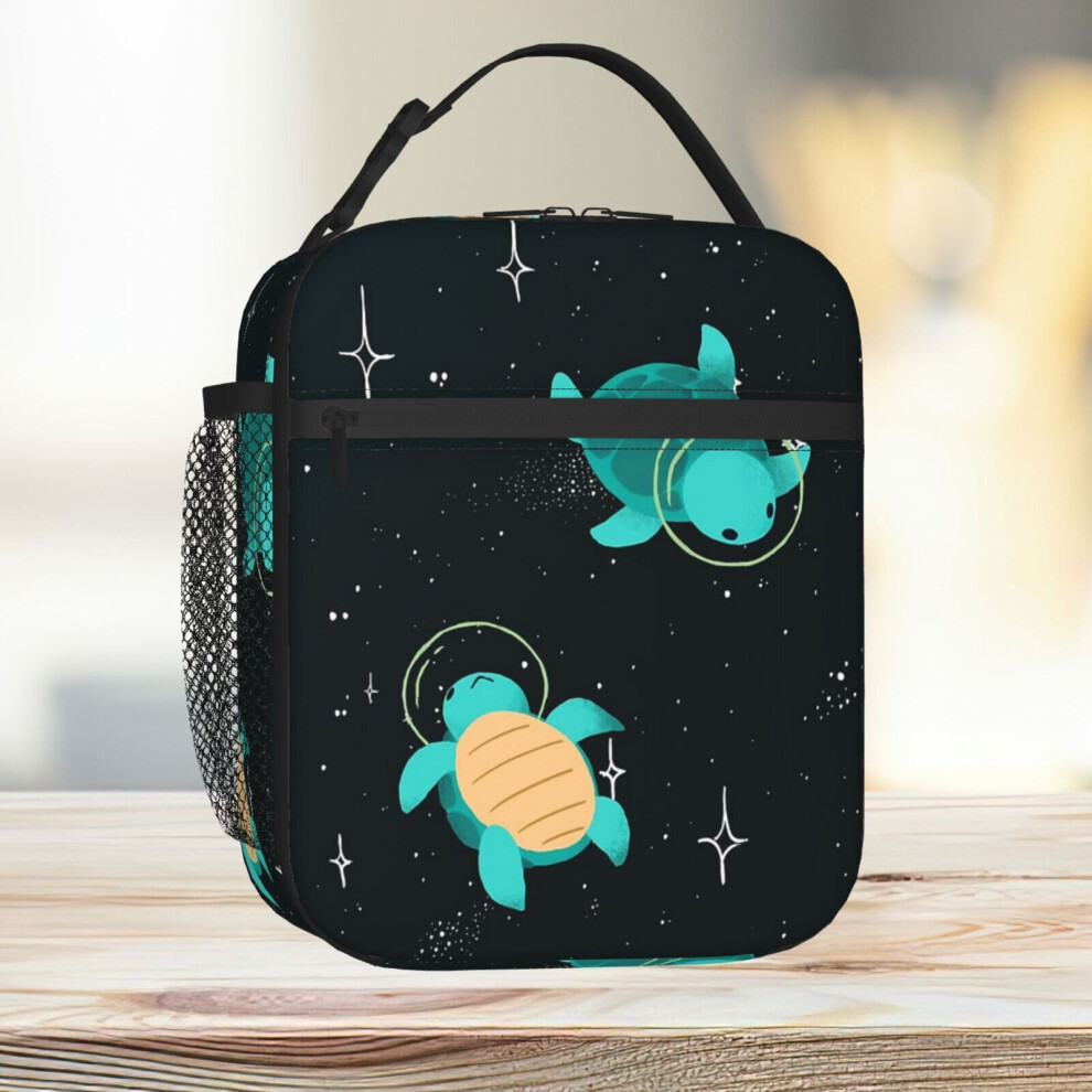 Lunch Bag Space Turtles Tote Insulated Cooler Kids School Travel