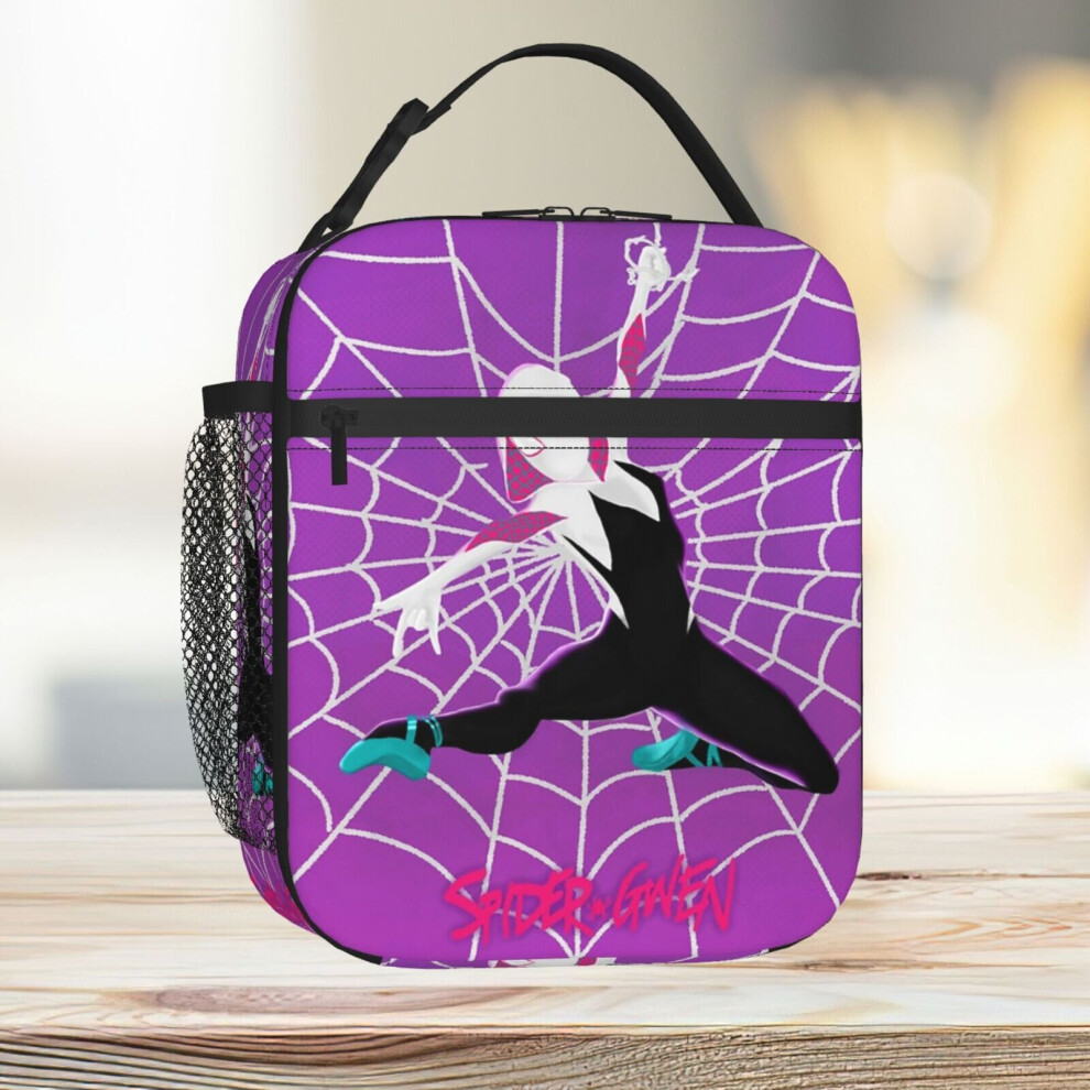 Lunch Bag Spider Gwen Loves You Tote Insulated Cooler Kids School Travel