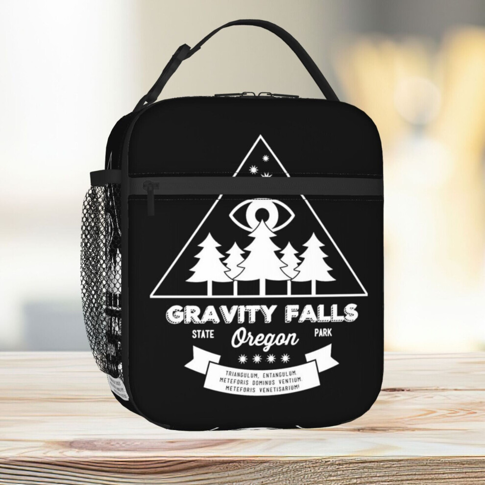 Lunch Bag Gravity Falls, Visit Gravity Falls Tote Insulated Cooler Kids School Travel