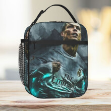 Cristiano Ronaldo Lunch Bag Tote - Insulated Cooler, Large Capacity for Kids, School & Travel