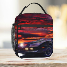 Knight Rider Insulated Lunch Bag Tote - Kids Cooler, Large 6L Capacity, Front Zip Pocket, Side Mesh Pocket & Easy Carry Handle