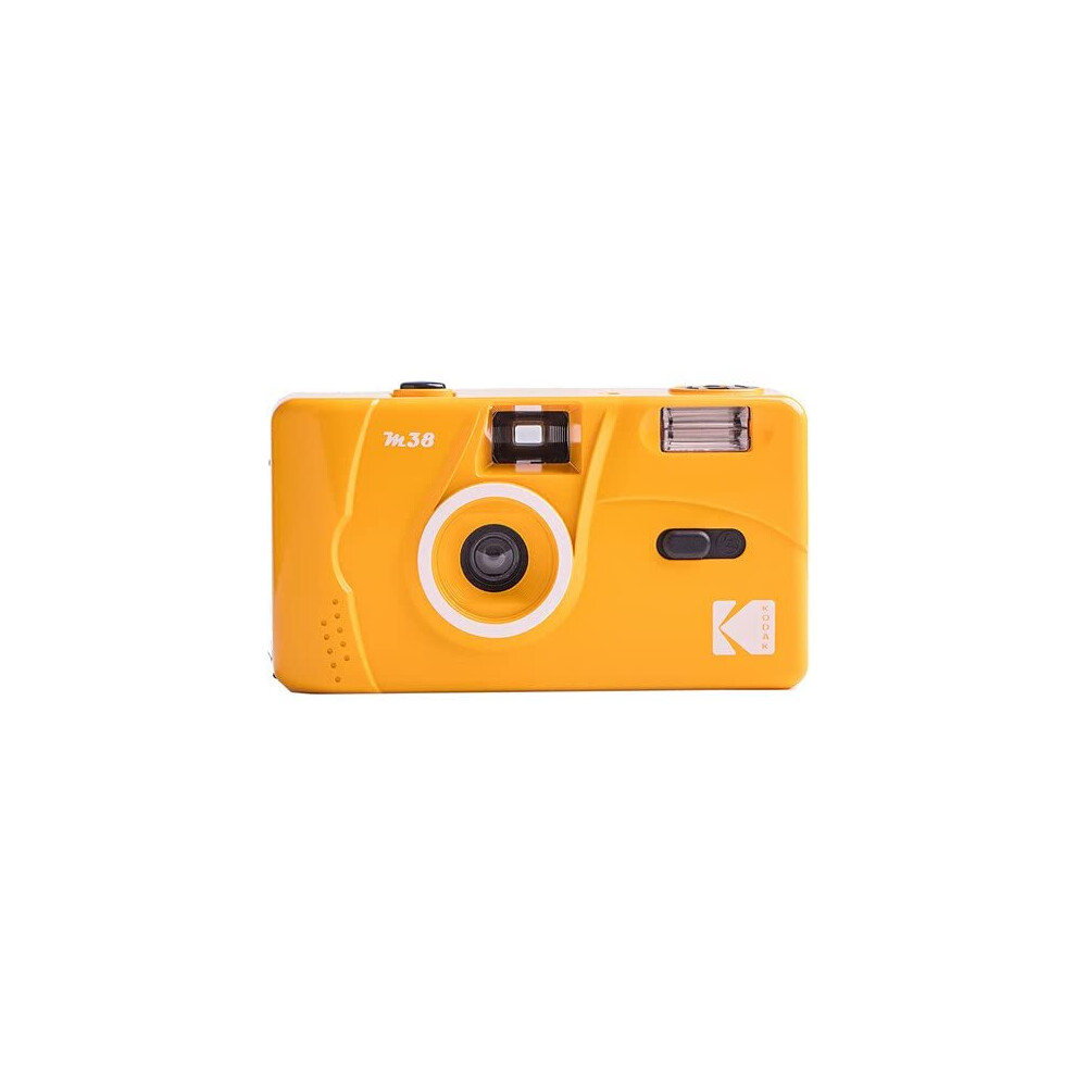 M38 35mm Film Camera - Focus Free, Powerful Built-in Flash, Easy to Use (Yellow)