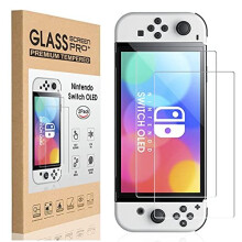 Screen Protector for Nintendo Switch OLED 2021 New Model 7 2Pack Tempered Glass Screen Protector for Nintendo Switch OLED 2021, Protective Cover Glass