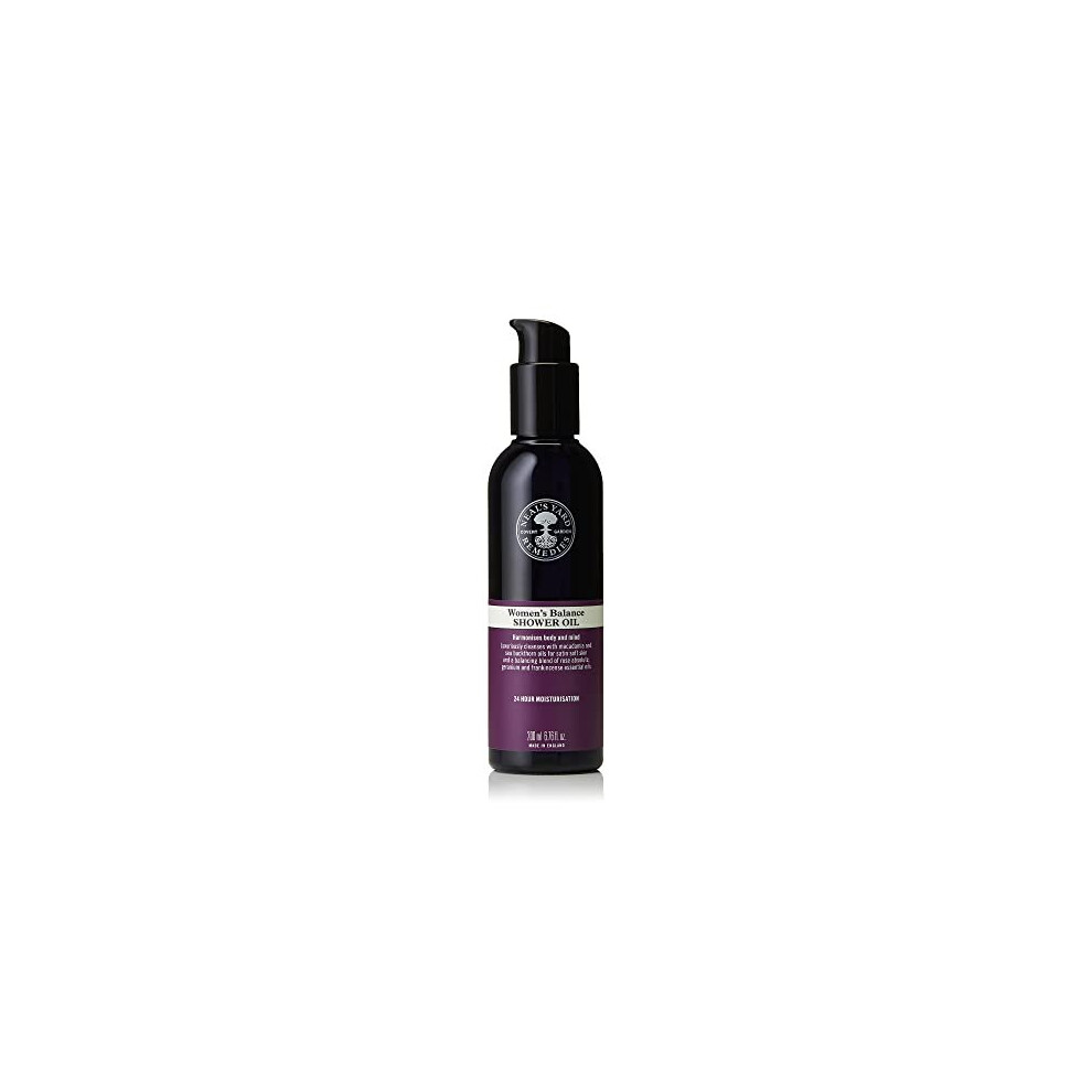 Neal's Yard Remedies | Women's Balance Shower Oil | Skin Moisturiser Gifts For Women | Nourishing Cleansing Oil With A Balancing Blend Of Essential Oils | 200Ml