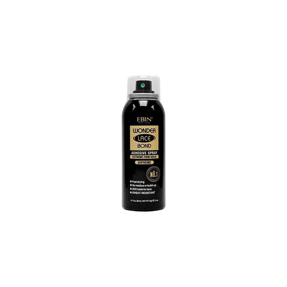 Ebin New York Wonder Lace Bond Adhesive Spray (2.7 Fl. Oz./ 80Ml, Supreme Hold)