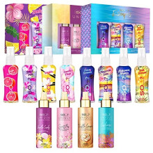 Summer Escapes, Body Mist by So…? & Unique Womens Gift Sets Bundle, Body Mist Fragrance Spray (4x50ml) Pack of 3