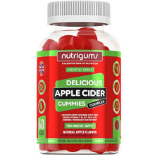 NUTRIGUMS Apple Cider Vinegar Complex “with Mother” | 1050mg (per 2) x 60 Vegan Apple Flavour Gummies | Two Month Supply | Digestive Health,