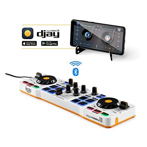 HERCULES DJ CONTROL MIX - Controller DJ Bluetooth per Smartphone (iOS e Android) - App djay - 2 vie 2