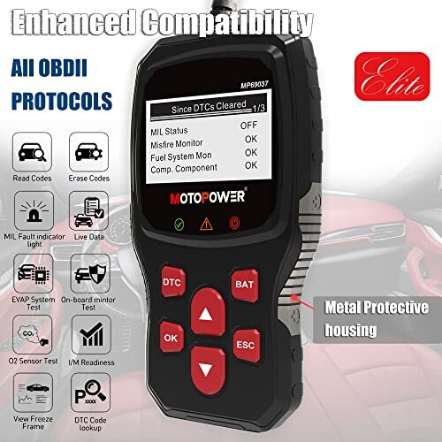 MP69037 Car OBD2 Scanner Code Reader Engine Fault Code Reader Scanner CAN Diagnostic Scan Tool for All OBD II Protocol Cars 1