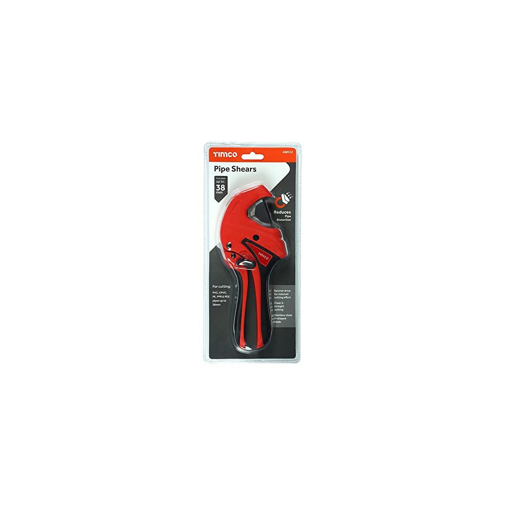 Timco Pipe Shears - Hard Wearing - Fast Cutting V-Shaped Blade - Excellent For Use On Plastic Pipe - 0-42Mm