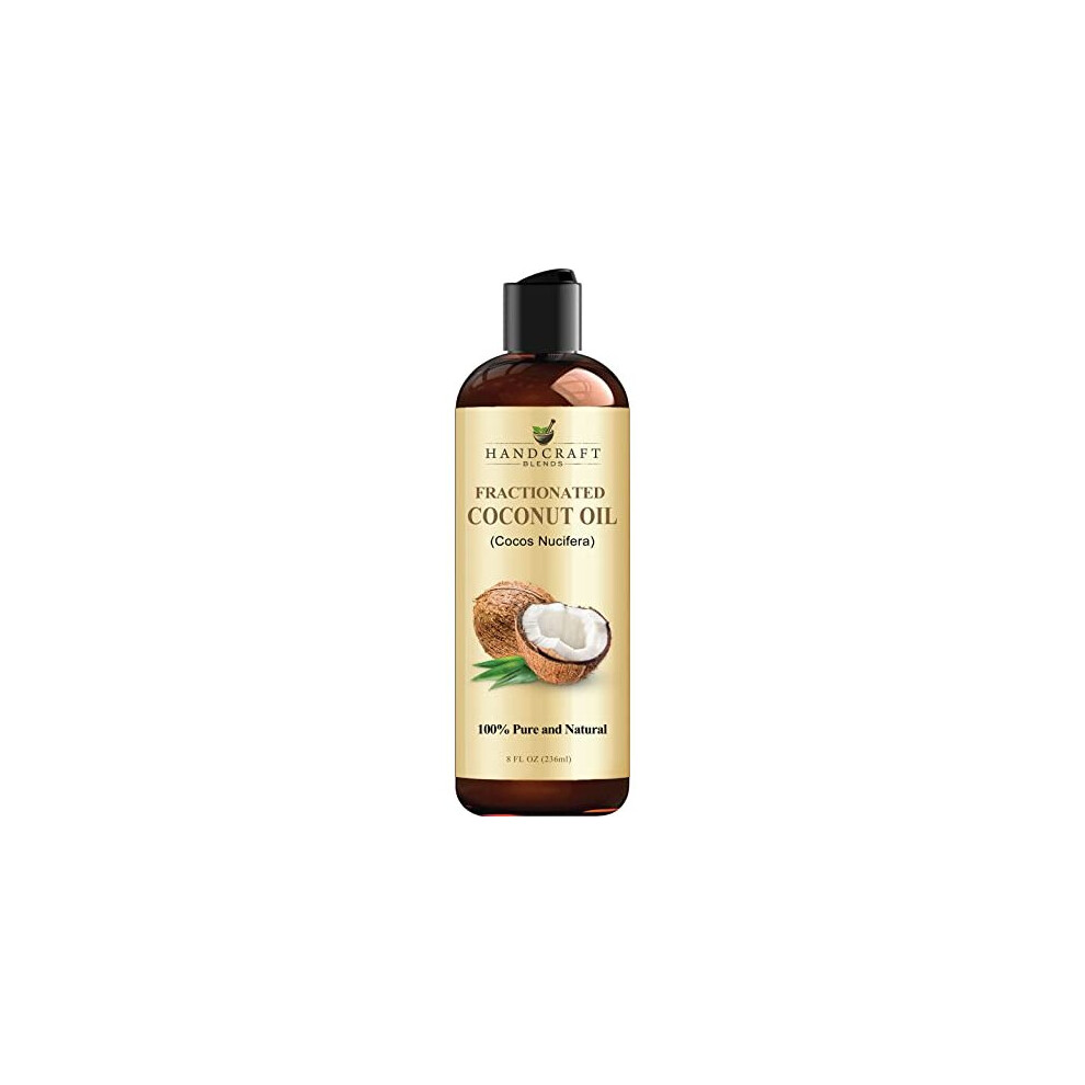 Handcraft Fractionated Coconut Oil - 100% Pure & Natural Premium Grade Coconut Carrier Oil for Essential Oils, Massage Oil, Moisturizing Hair Oil &