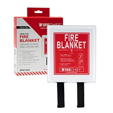 BPW1/K40 Kitemarked Budget Fire Blanket | Small Fire Blanket (1m x 1m) With White Plastic Case | Suited For Use Around The Home (Kitchen, Office,