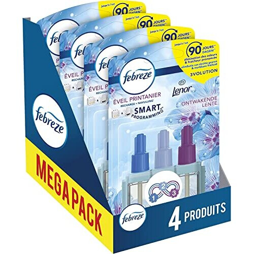 3Volution Air Freshener Plugin Diffuser Refill, 80 ml (20 ml x 4), Odour Eliminator, Spring