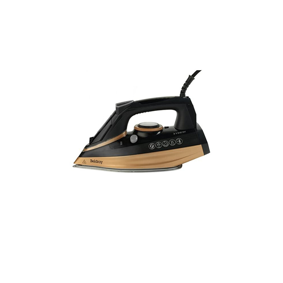 BEL0820NC-150 Copper Edition Ultra Ceramic Steam Iron, 3100 W, Variable Steam Control, 300 ml Water Tank, Easy Grip Handle, Dual Soleplate Technology,