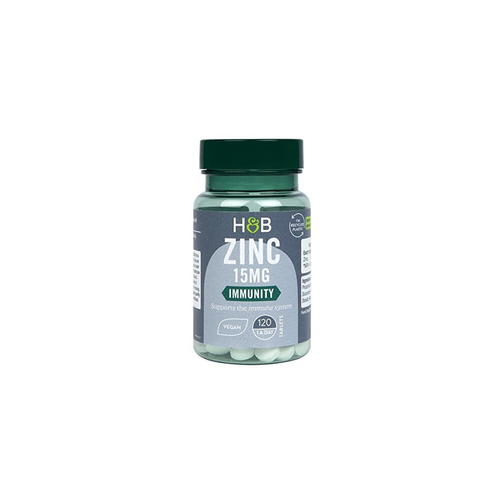 Zinc 15mg - Supports The Immune System - 120 Tablets