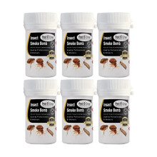 Permethrin Smoke Bomb Fumer 3.5g (Pack of 6) - Ready-to-Use Mini Fogger Kills Bedbugs, Fleas, Moths & More (Non-Tainting)