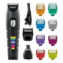 Colour Trim 8-in-1 Multigroomer, Colour Coded Multi Groomer, Men's Body Trimmers, Face and Body Grooming for Men, Male Grooming Kit, 4 Attachment
