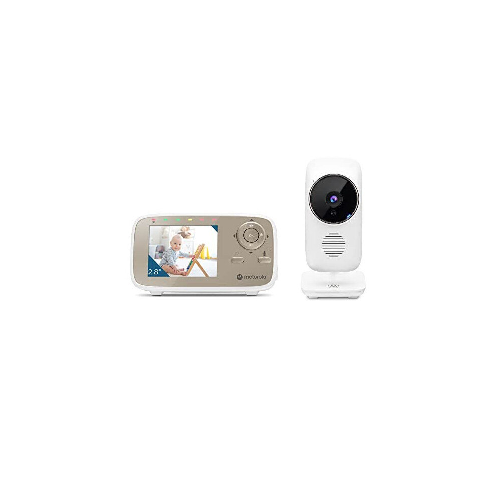 Motorola Vm483 - Video Baby Monitors - Video Baby Monitor - 2.8 Inch Parental Unit - Infrared - Digital Zoom - Talk-Back Function, (Vm 483) White