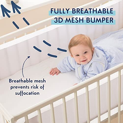 breathable mesh cot bumper