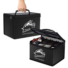 YOWOO Lipo Safe Bag, Fireproof Explosionproof LiPo Battery Bag, Large Space Highly Sturdy Double Zipper Lipo Battery Guard for Lipo Battery Storage
