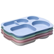 Dinner Plate Set 12inch Unbreakable Divided Plates 5 Compartment Healthy Plate Portion Plates for Adults Kids, BBA Free,Reusable,Lightweight,Microwave