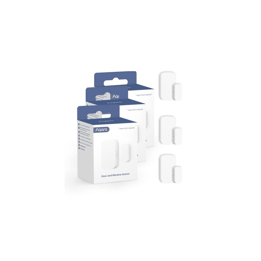 Door And Window Sensor Kit - 3Pcs (Aqara Hub Is Required), Zigbee, Wireless Mini Contact Sensor For Alarm System And Smart Home Automation, Compatible 6970504218154