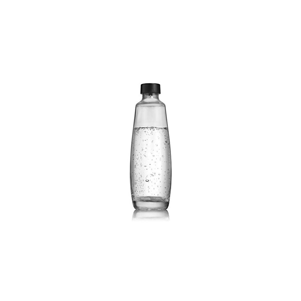 Duo Stylish 1L glass Carafe. Refilable carafe for carbonated drinks. Dishwasher Safe. Only Compatible with SodaStream's Duo Sparkling Water Maker,